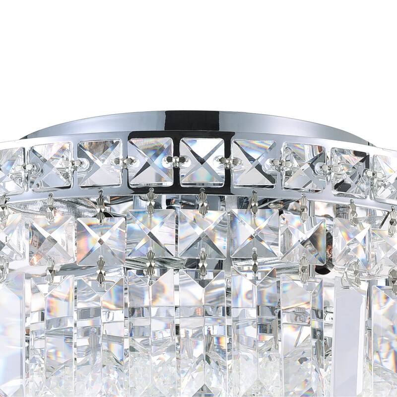 Colosseum 8 Light Flush Mount With Chrome Finish