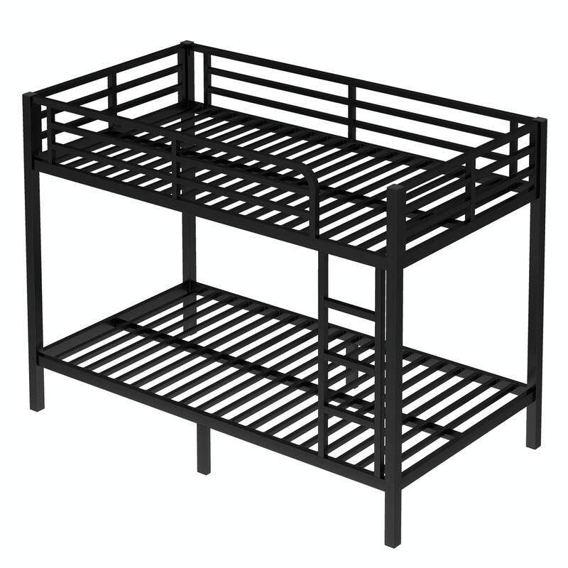 Metal Bunk Bed for Teens and Adults, Space-Saving, Noise-Reduced