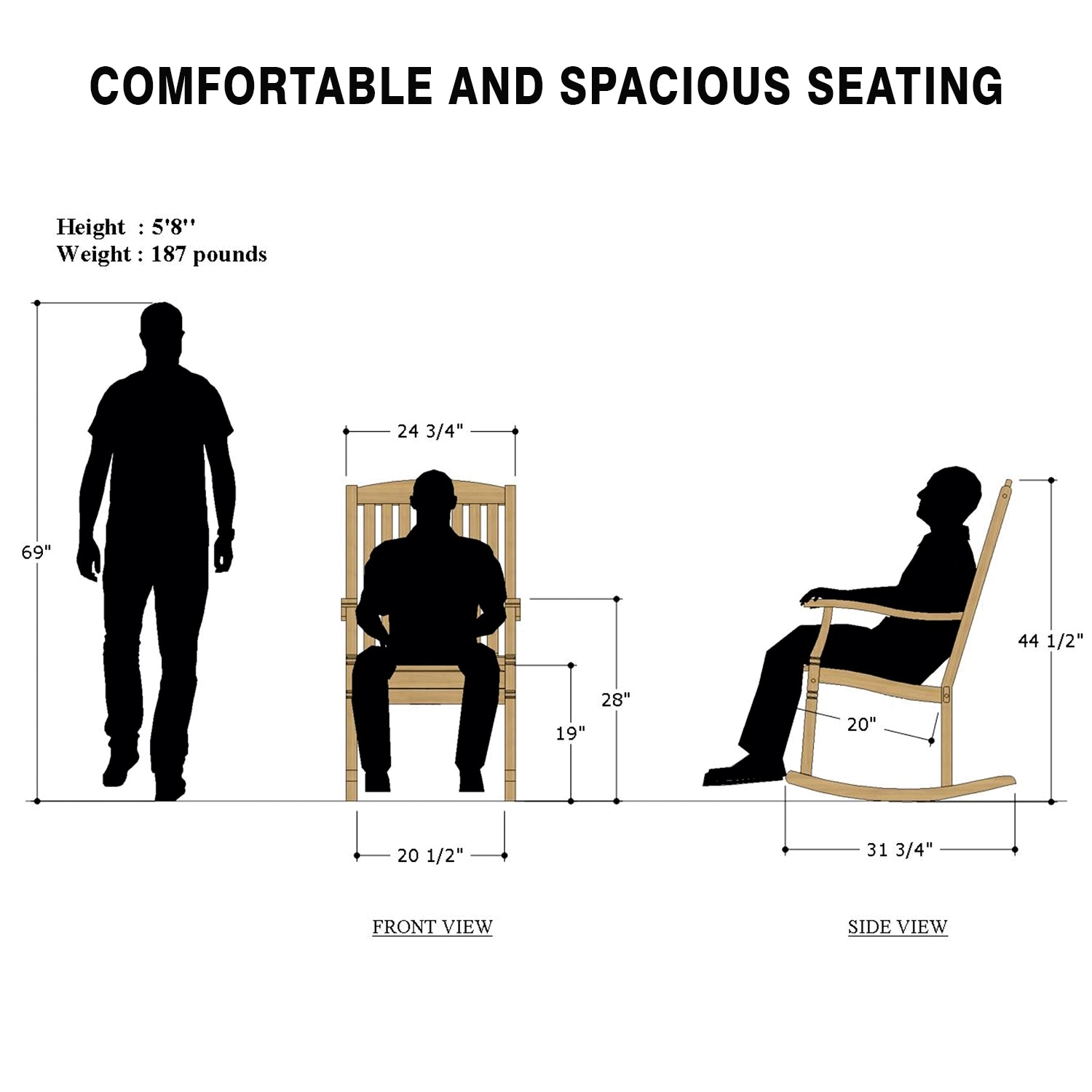 Cambridge Casual Sherwood Natural Teak Porch Rocking Chair Overstock 11935088 Weathered Grey