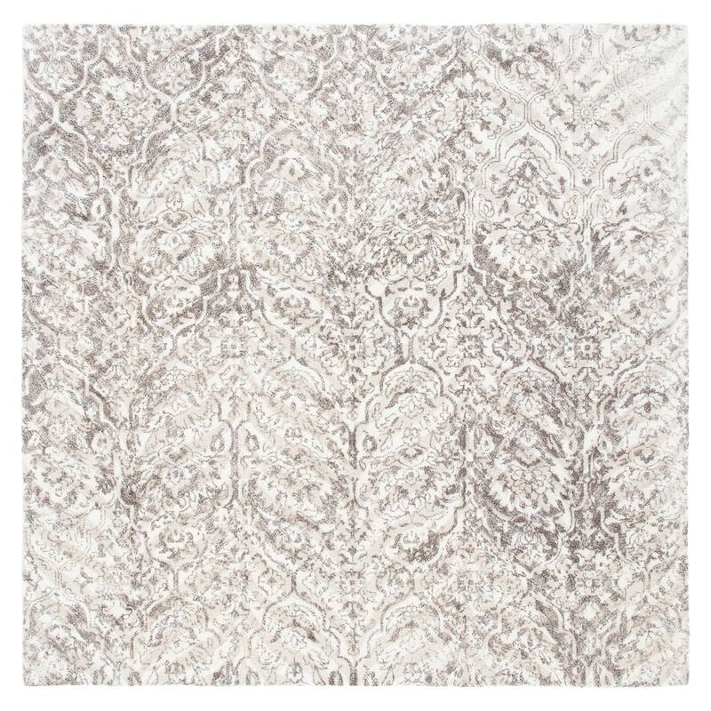 SAFAVIEH Handmade Restoration Vintage Xena Wool Rug - 6' Square - Beige/Ivory