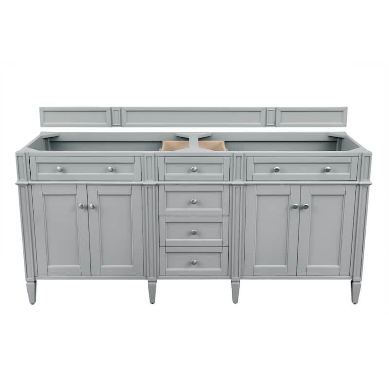 James Martin Vanities Brittany 72" Double Vanity, Urban Gray - Urban Gray Cabinet Base Only - No Top