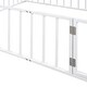 preview thumbnail 10 of 8, White Queen Size Metal Floor Bed Frame with Fence and Door for Kids, Boys and Girls, Bedroom