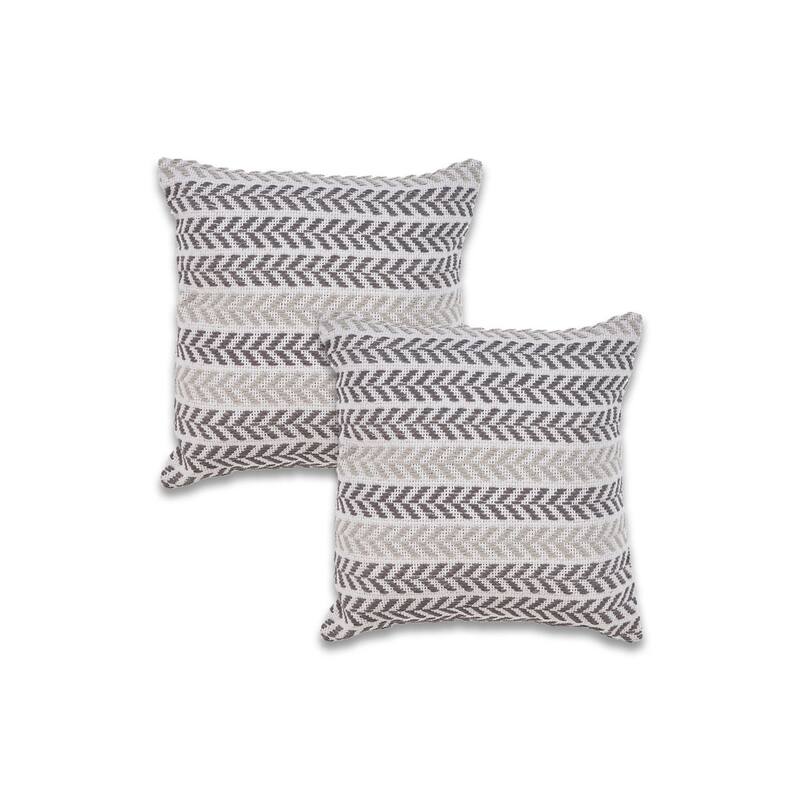 Aquila Farmhouse Striped Cotton Throw Pillow by Sevita