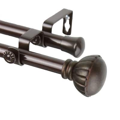 16 inch Double Curtain Rod - Steel Drapery Rod Set - Elegant Home Decor - 84