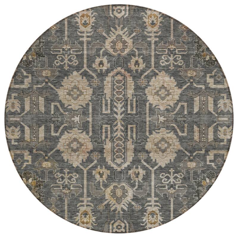 HomeRoots Oriental Traditional Rectangle Outdoor Rug