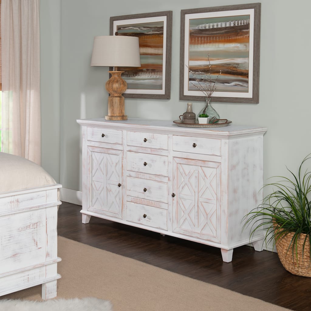 Georgia Six-Drawer Rustic Farmhouse Dresser
