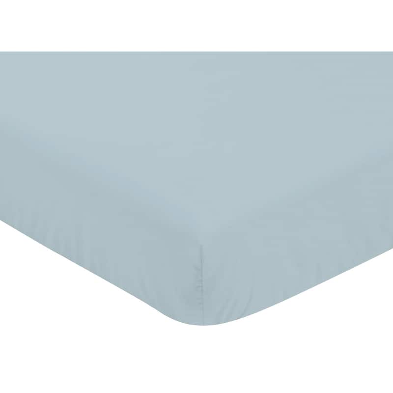 Sweet Jojo Designs Slate Blue Collection Boy Fitted Crib Sheet - For the Construction Truck Transportation Collection