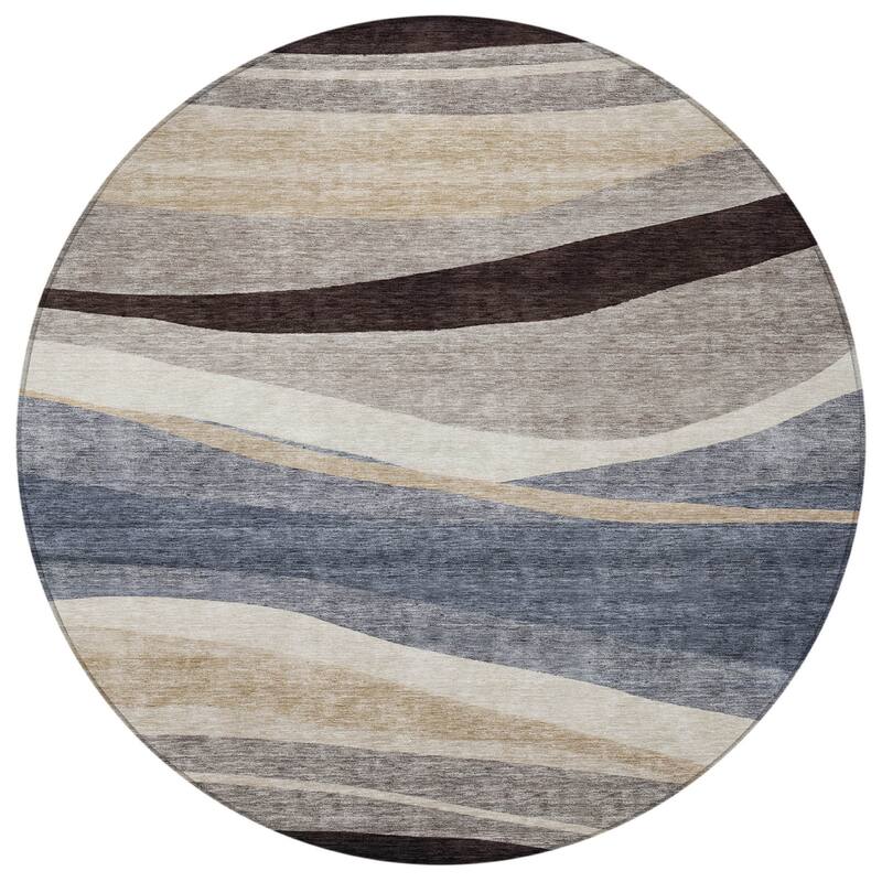 HomeRoots Abstract Transitional Rectangle Outdoor Rug