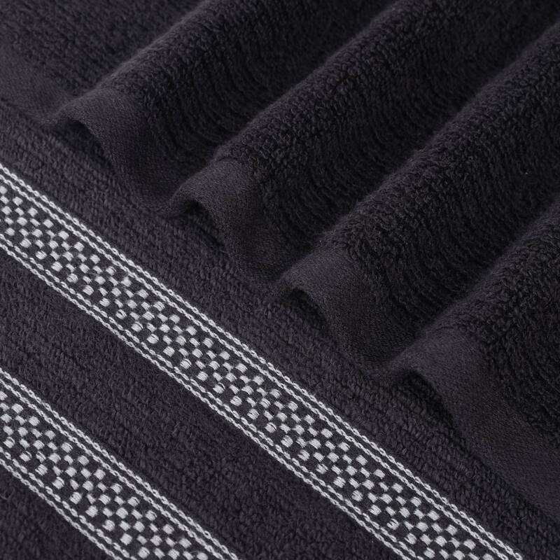 Superior Brea Zero Twist Cotton Ribbed Modern Hand Towel Set of 6