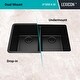 preview thumbnail 9 of 7, 32 Inch Lexicon Platinum Quartz Composite Drop-in Undermount Galaxy Black - 19" W x 32" L x 9.75" H