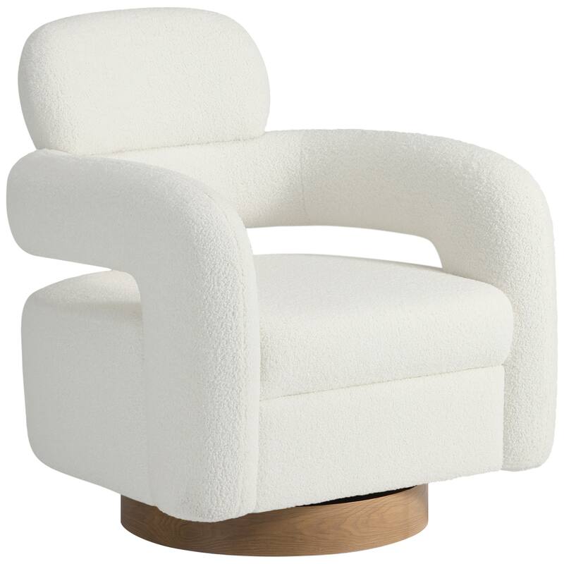 Bayville 29" Wide Sherpa Swivel Chair (Set of 2)