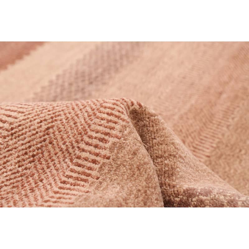 ECARPETGALLERY Hand-knotted Peshawar Ziegler Brown Wool Rug - 8'1 x 10'1