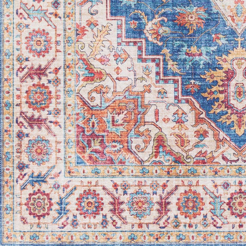 Livabliss Iris Traditional Medallion Area Rug
