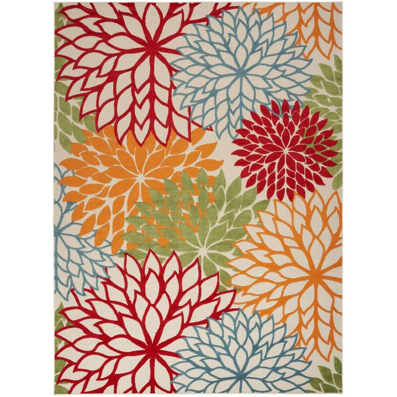 HomeRoots Contemporary Rectangle Outdoor Rug - 10' X 14'