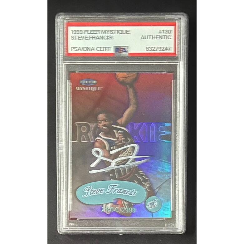 Steve Francis 1999 Fleer Mystique Signed Rookie Card #130 Auto PSA 83279247 - 8'6" x 11'6"
