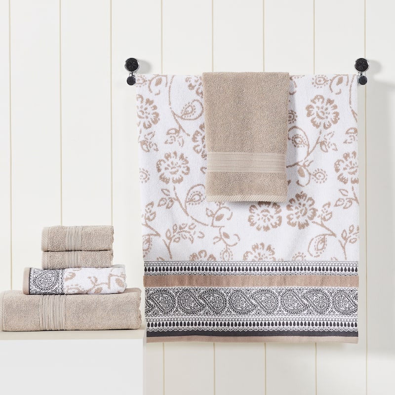 Modern Threads Ophelia 6-Piece Yarn Dyed Jacquard Towel Set