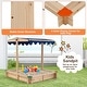 preview thumbnail 3 of 4, Kids Wooden Sandbox with Height Adjustable & Rotatable Canopy Playset