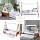 preview thumbnail 3 of 7, Loreen Oak& White Finish Twin Bed kids beds