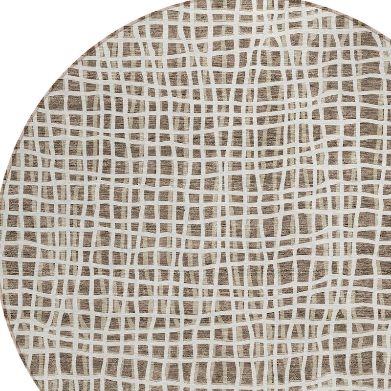 HomeRoots Striped Transitional Rectangle Outdoor Rug