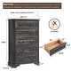 preview thumbnail 24 of 25, Farmhouse 5 Drawers Dresser, Wood Chest of Drawers, Dressers Organizer