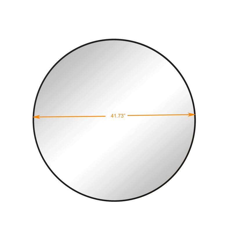 Circular Wall Decor Mirror with Metal Framed