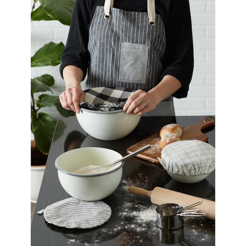 DII Asst Stone Farmhouse Woven Dish Cover (Set of 3)