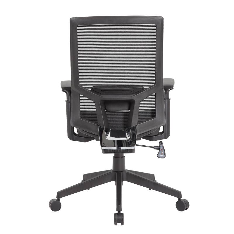 Swivel Task Chair, Black Mesh, Foam, Commercial Rated Synchro-Tilt