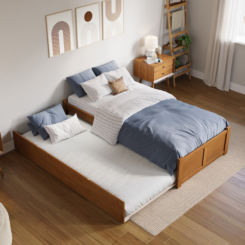 Concord Bed with Footboard and Twin Extra Long Trundle