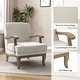 preview thumbnail 25 of 32, Rinaldo Farmhouse Polyester Armchair with Comfortable Backrest and Cushion by HULALA HOME