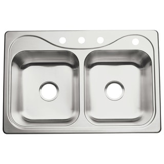 Sterling 11402-4 Southhaven 33" Double Basin Drop In Stainless Steel