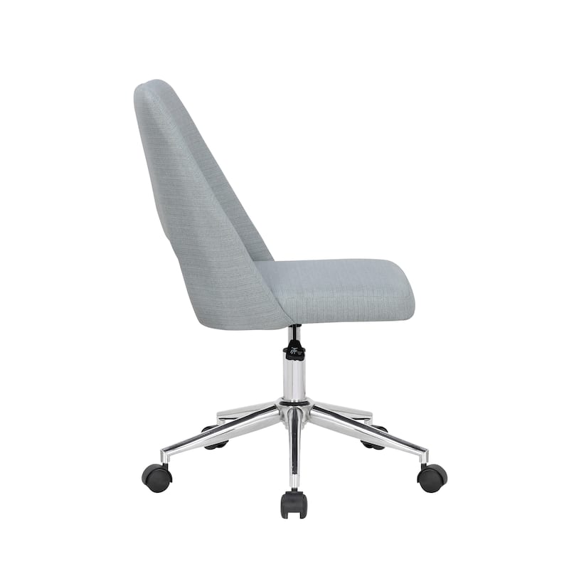 Porthos Home Kimora Office Chair, Linen Upholstery, Roller Wheels
