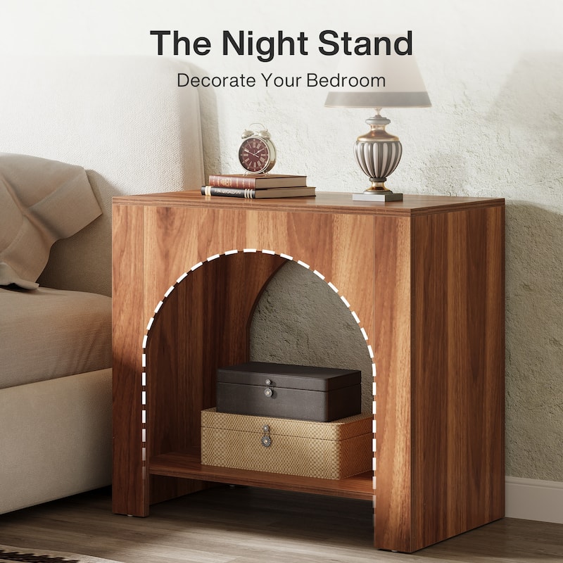 Farmhouse Night Stand Bedside Table for Bedroom Home Living Room
