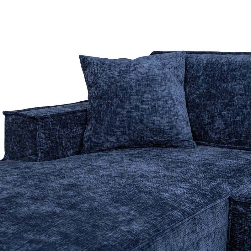 Brenley 110.5" Sofa-in-a-Box Chenille Upholstered Frameless 2-Piece Sectional Sofa