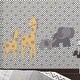 preview thumbnail 2 of 1, Lambs & Ivy Me & Mama Gray/Yellow Safari Elephant and Giraffe Nursery Wall Decals