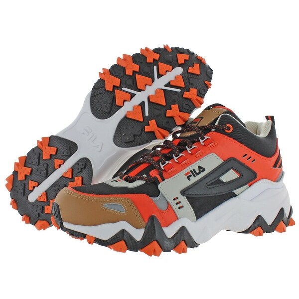 fila black and orange shoes