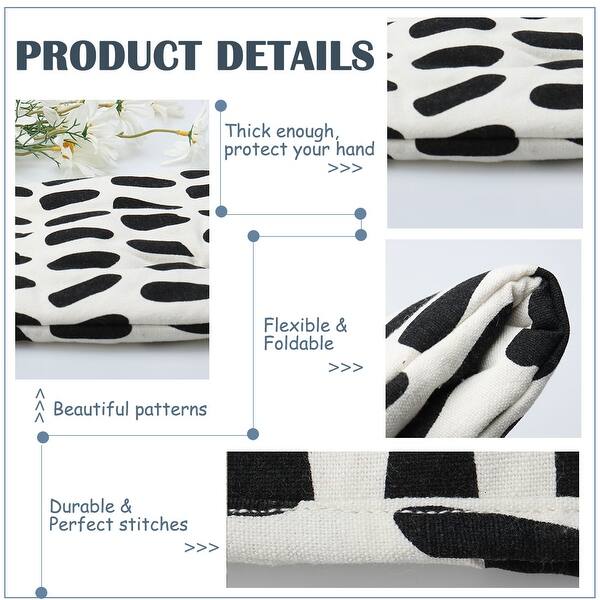 Shop Black Friday Deals On Cotton Oven Mitt Insulated Anti Hot Cow Spot Pattern Gloves Cooking Mitts 1 Pair Overstock 28770440