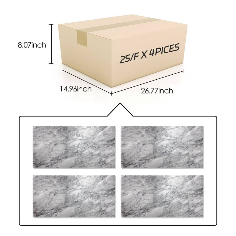 12*24 Polished Gray natural Carrara Marble, for Wall and Floor(8 sq. ft./Case)