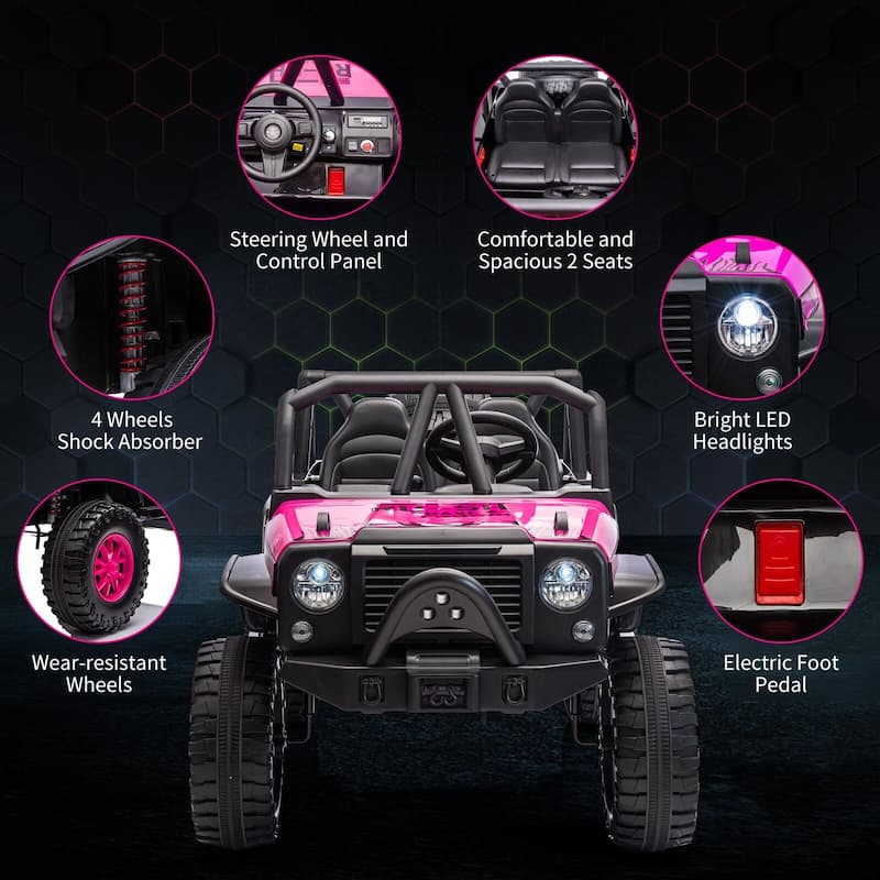 24V 2 Seater Kids Ride On Car Truck with Remote Control