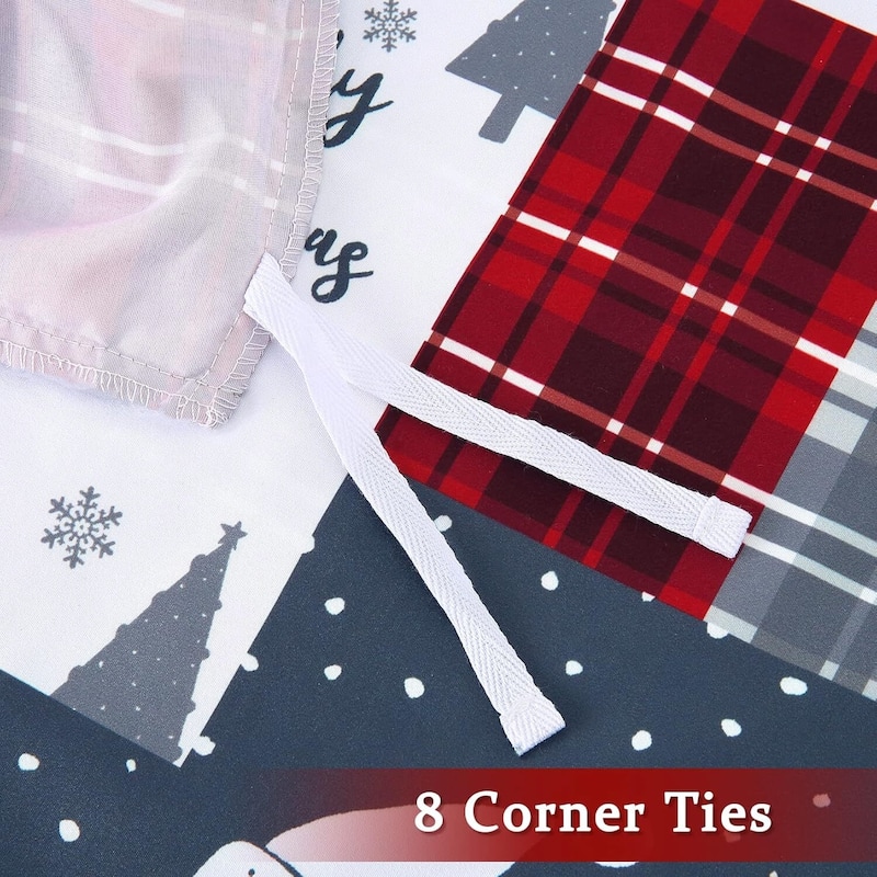Christmas Plaid Duvet Cover and Pillow Shams Set, Bedding Set