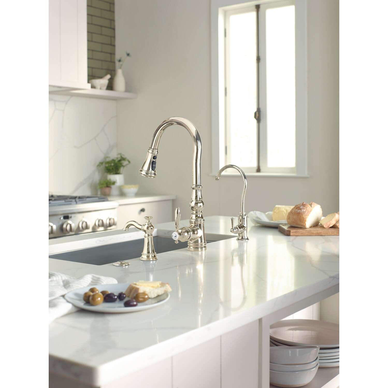 Shop Moen S73004 Weymouth 1 5 Gpm Single Hole Pull Down Kitchen