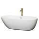 Option White / Polished Chrome Trim / Brushed Gold Faucet