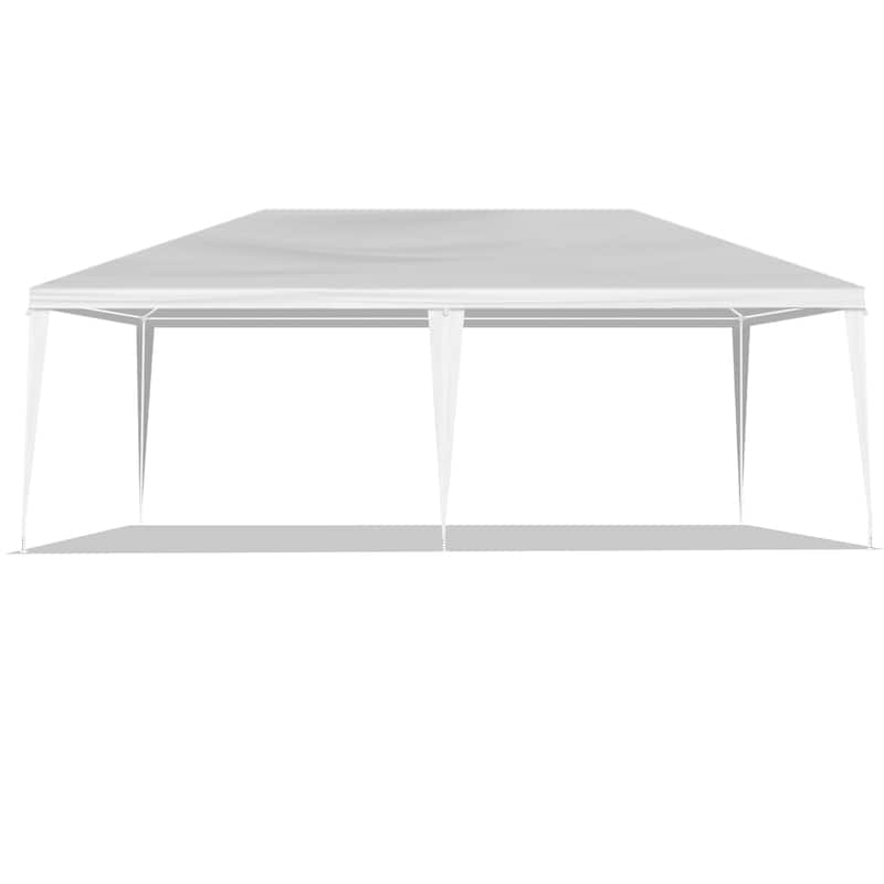 10 ft. x 20 ft. White Pop Up Canopy Tent with 6 Removable Sidewalls Portable Gazebo Wedding Tents for Parties BBQ Events