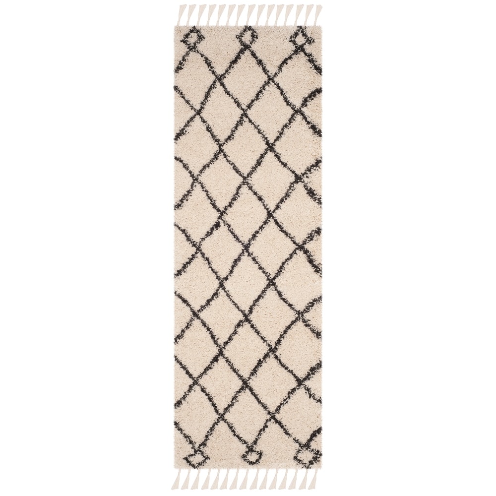 SAFAVIEH Moroccan Fringe Shag Blagorodna 2-inch Thick Rug