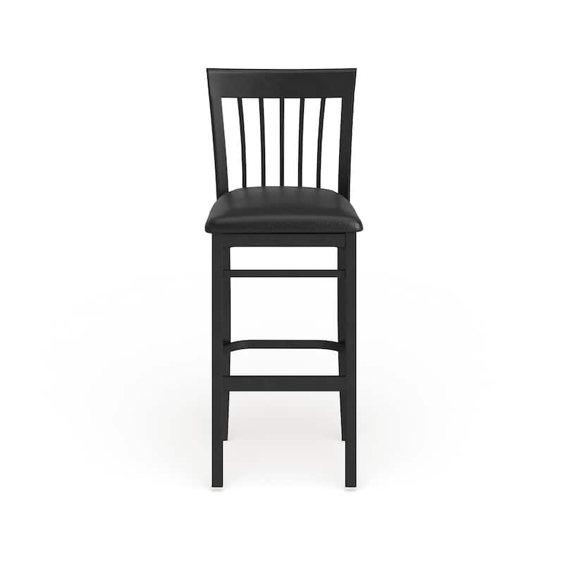 School House Back Metal Restaurant Barstool - 17.25"W x 19.5"D x 41.75"H
