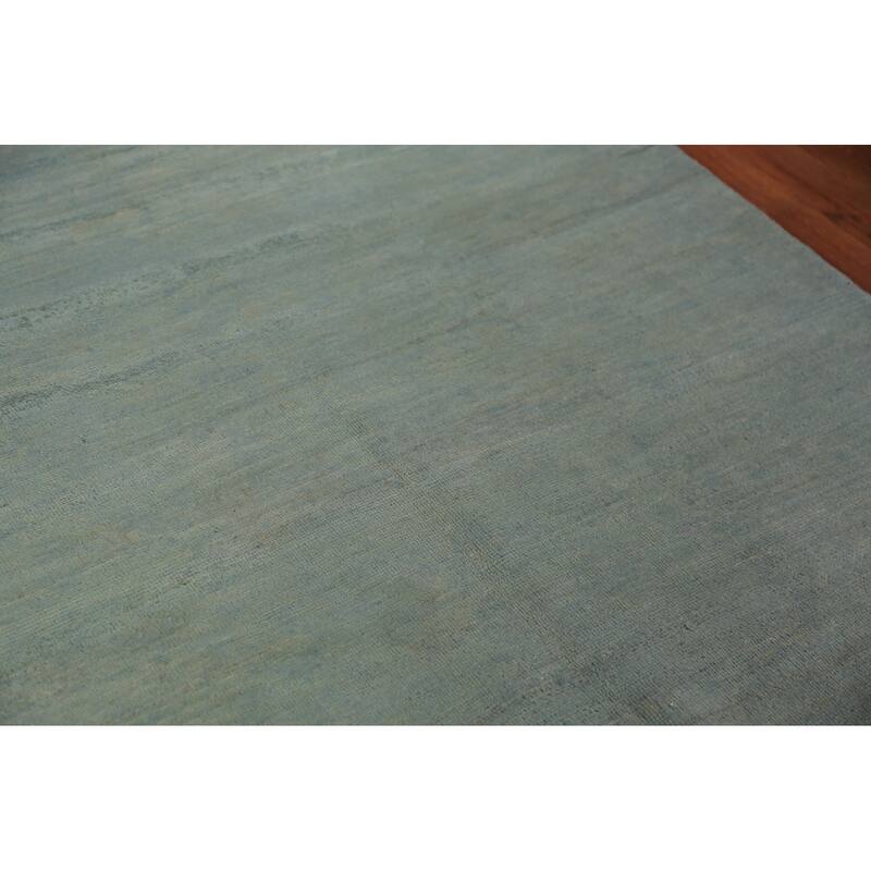 Light Green & Blue Modern Gabbeh Oriental Rug Handmade Wool Carpet - 4'8" x 6'4"