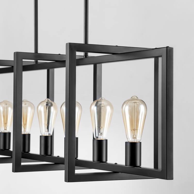 Black or Gold Farmhouse Rustic Kitchen Island Pendant Chandelier for Dining Room