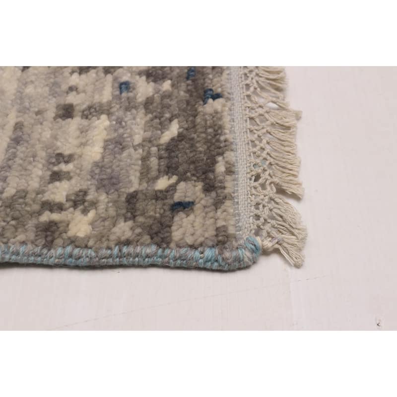 ECARPETGALLERY Hand-knotted Mystique Blue, Orange Wool Rug - 10'0 x 13'11