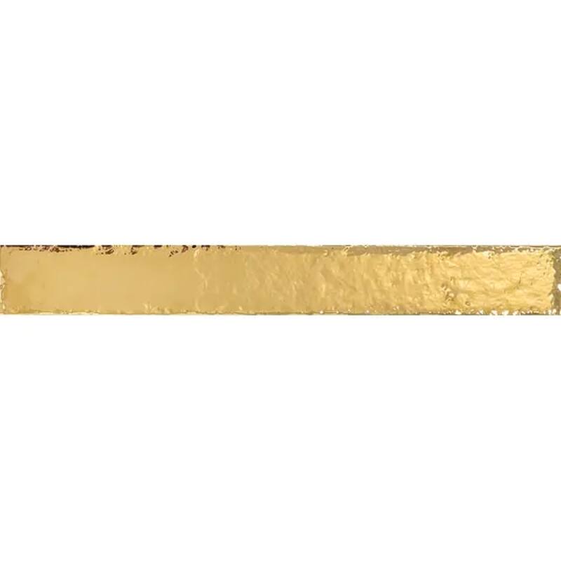 Valenza 2x16 Brushed Gold Ceramic Zellige Subway Wall Tile (10.76 sq ft/case) - 50 Pack