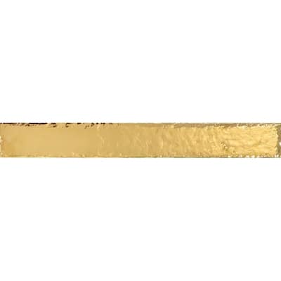 Valenza 2x16 Brushed Gold Ceramic Zellige Subway Wall Tile (10.76 sq ft/case) - 50 Pack