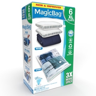 MagicBag Smart Design Instant Space Saver Storage - Flat Extra- Large - Set of 6 Bags